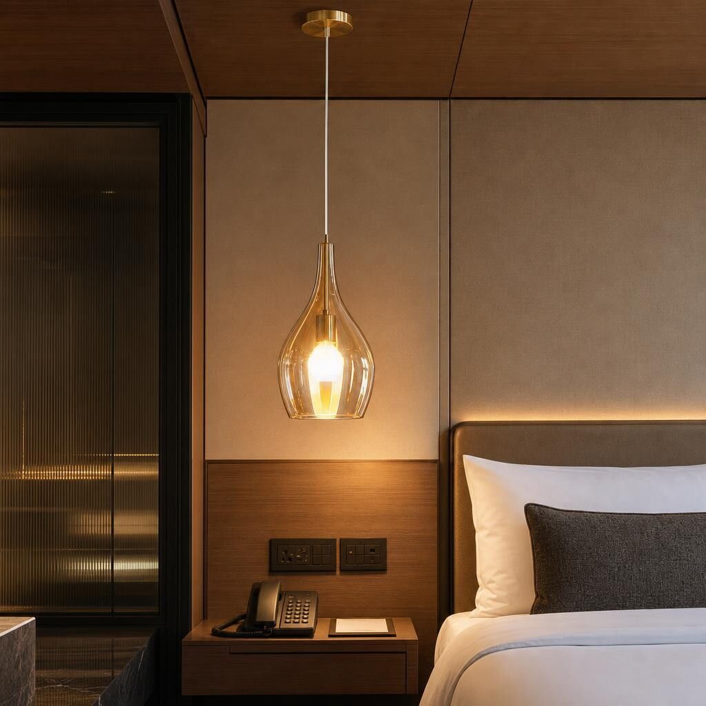 lampadario a sospensione vivalamp v727 amber in vetro e27 - dettaglio 2