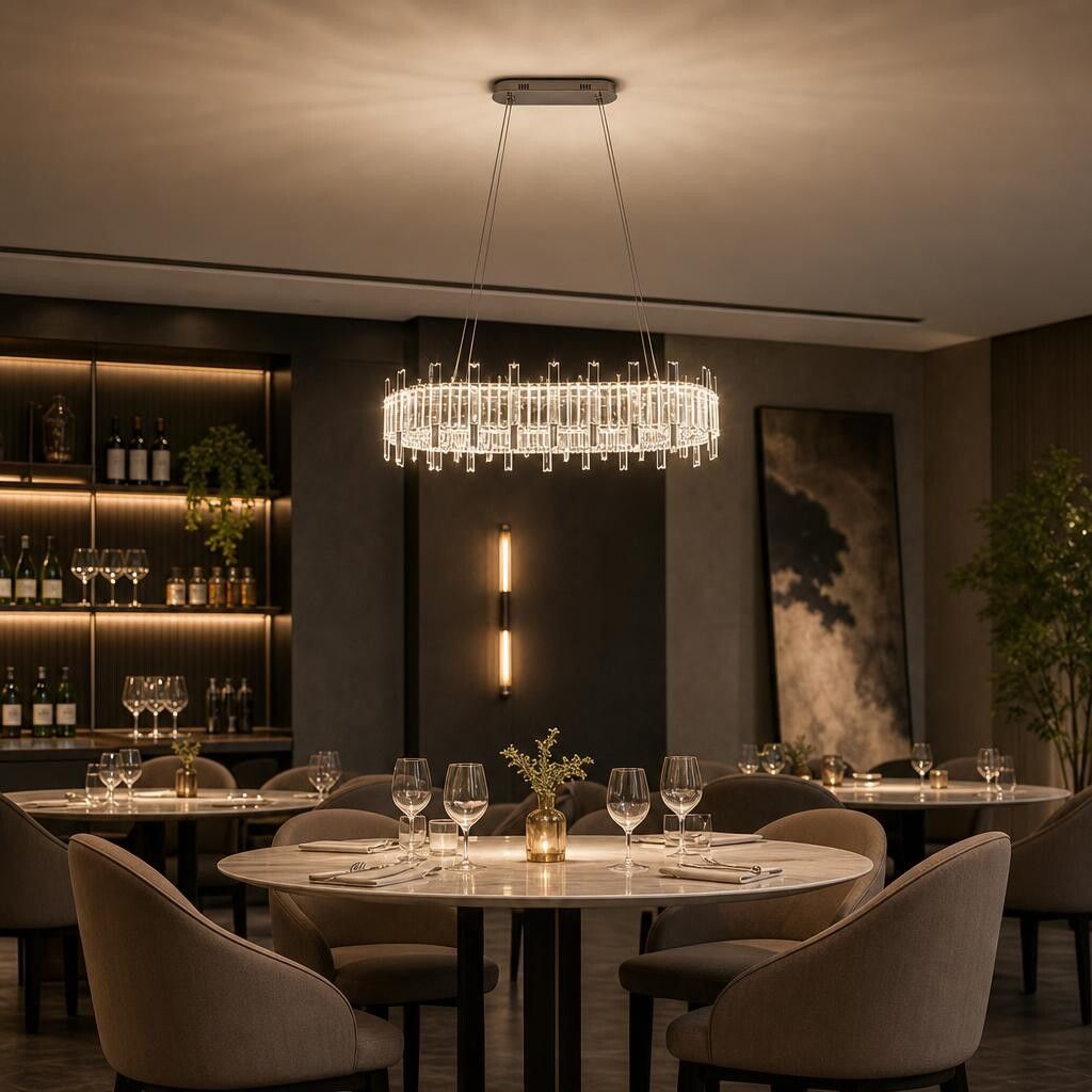 lampadario sospeso universo 3 color a79-3c con cristalli
