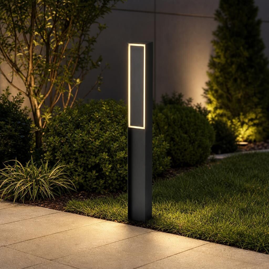 paletto led v-tac vt-10191 24w 3000k ip54 nero