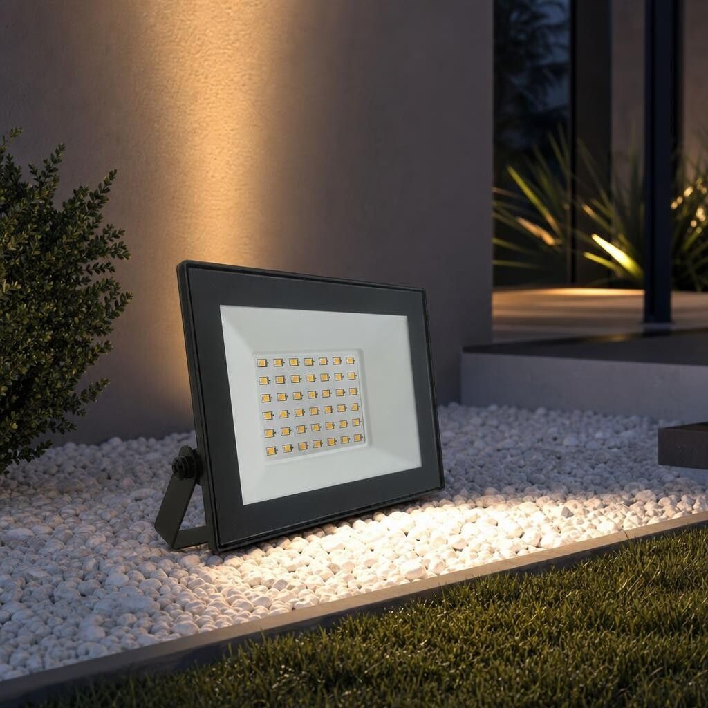 faro led da esterno v-tac vt-44037 30w 4000k ip65 nero