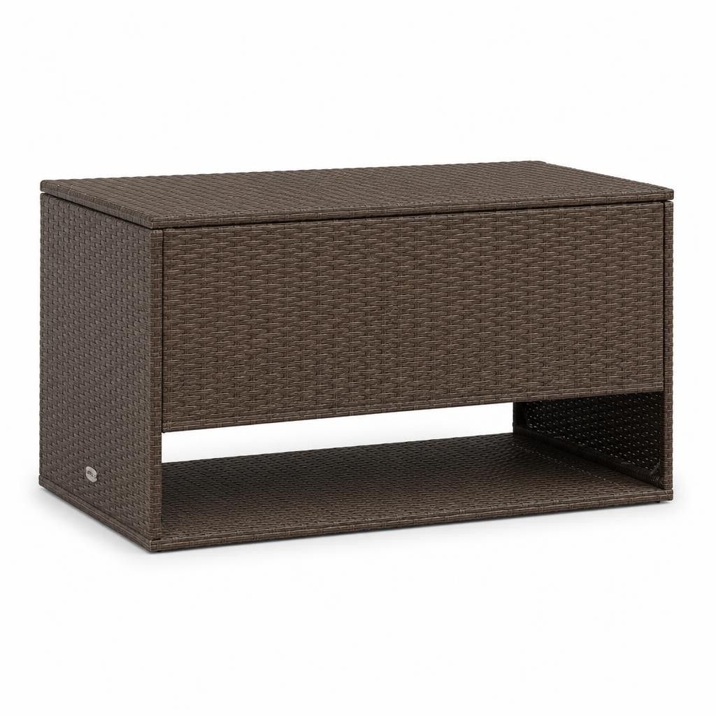 Scatola per Cuscini da Esterno Marrone 100x55x55,5cm Polyrattan