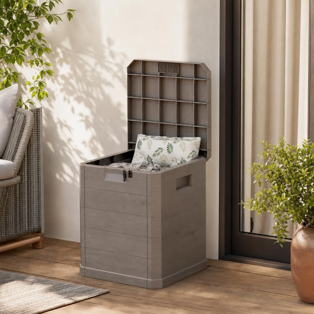 Baule da Giardino 90 L Marrone