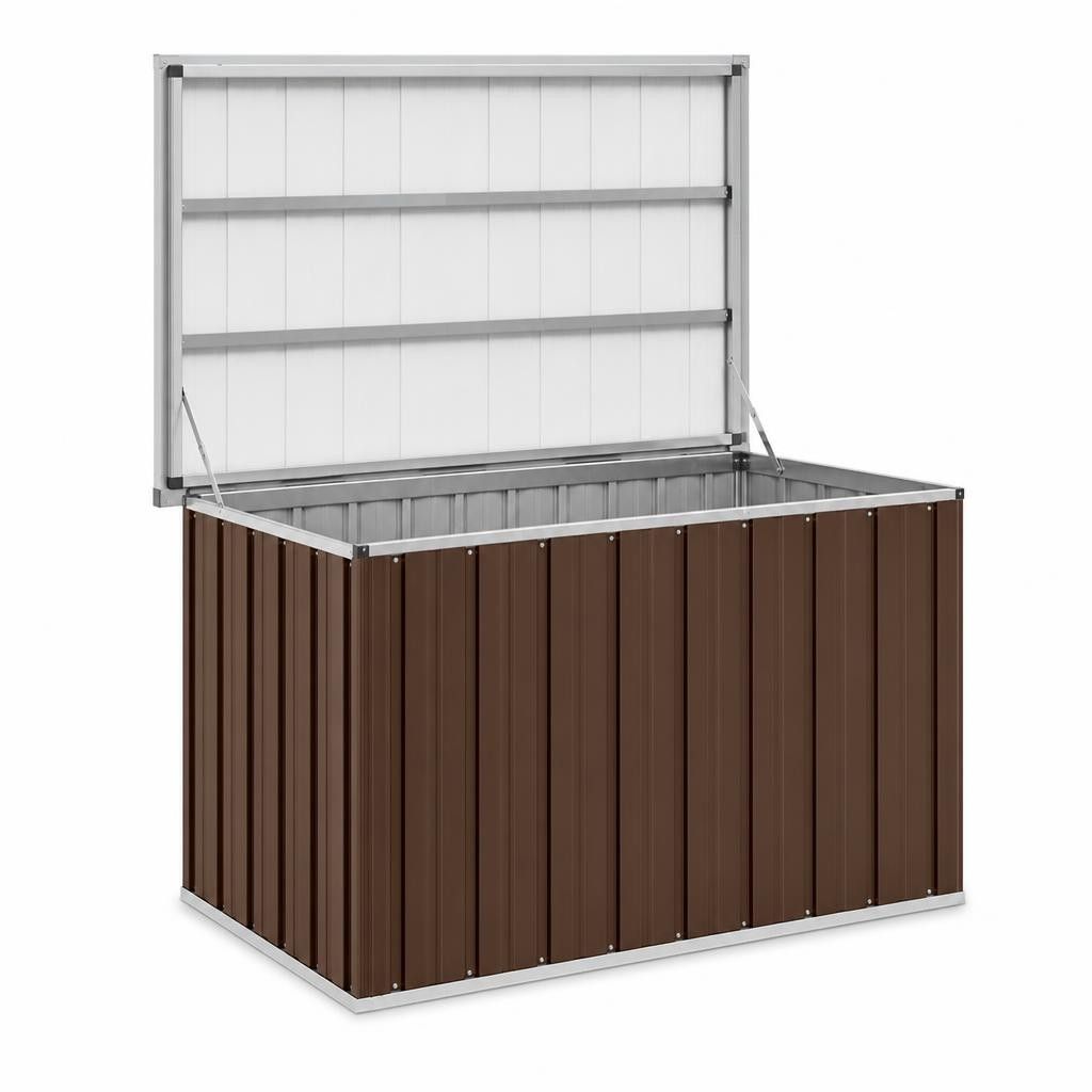 Baule da giardino marrone 109x67x65 cm