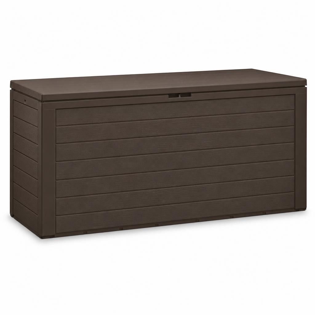 Baule da Giardino Marrone 116x44x55 cm