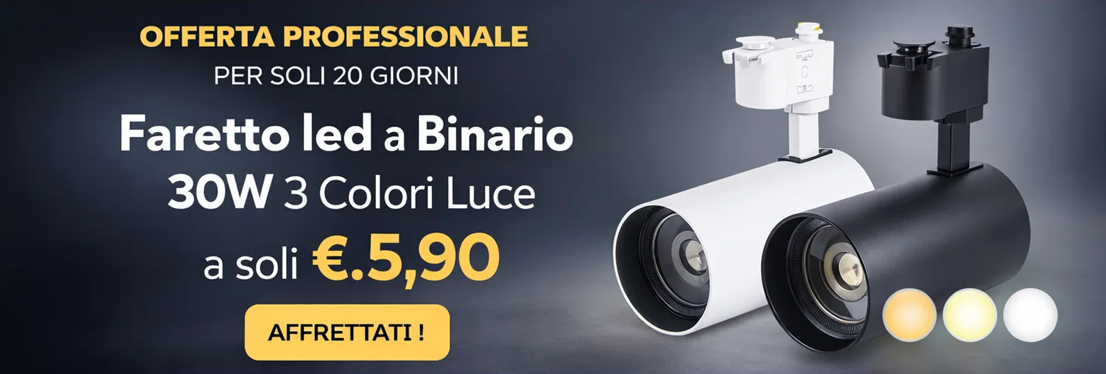 Faretto binario 20 giorni