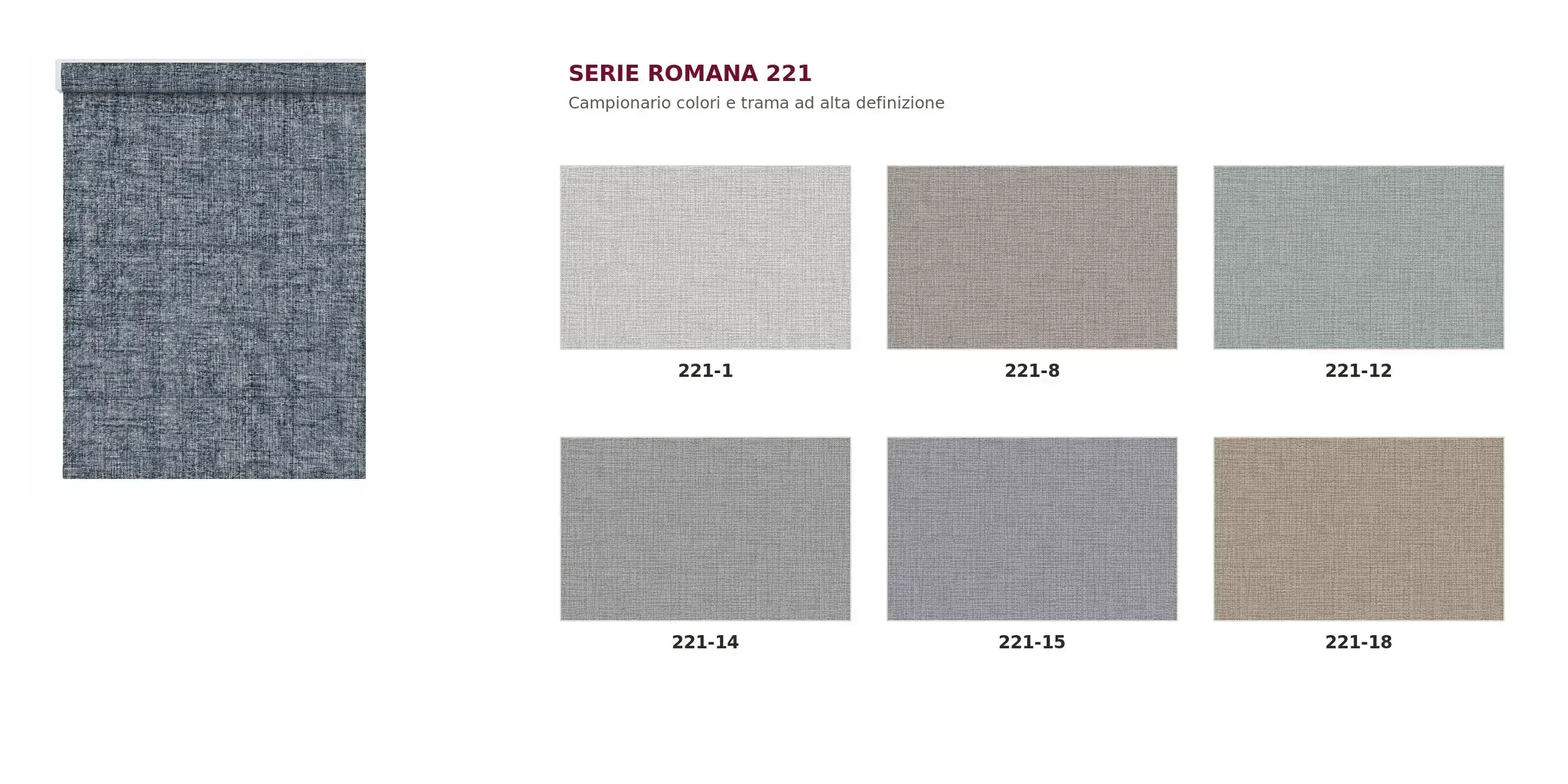 Campionario colori reale della serie Romana 221