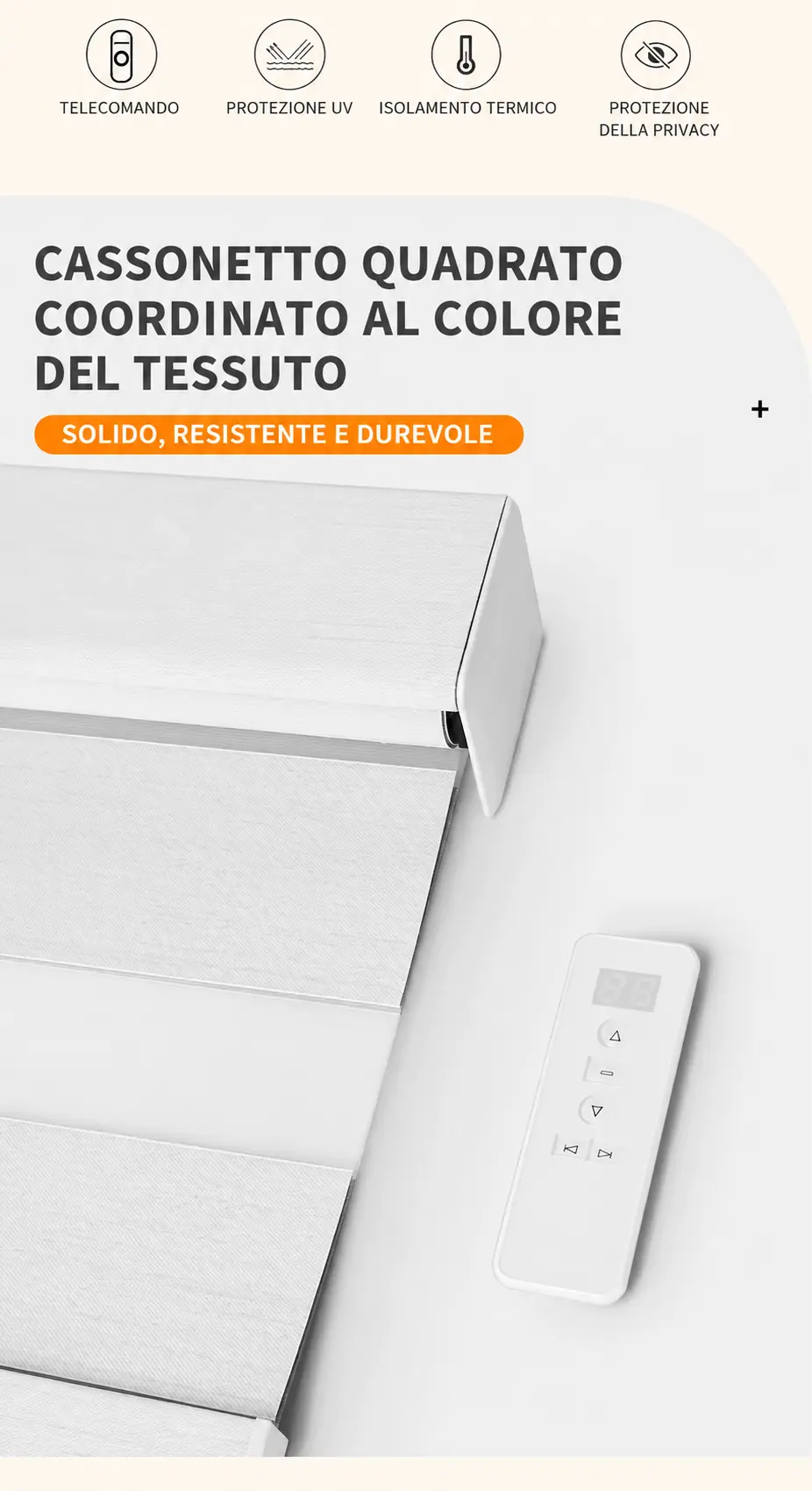 Cassonetto quadrato rivestito e telecomando multicanale reali
